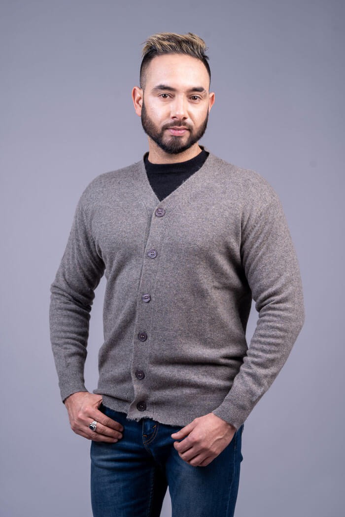 100% Pure Cashmere Gents Full Cardigan